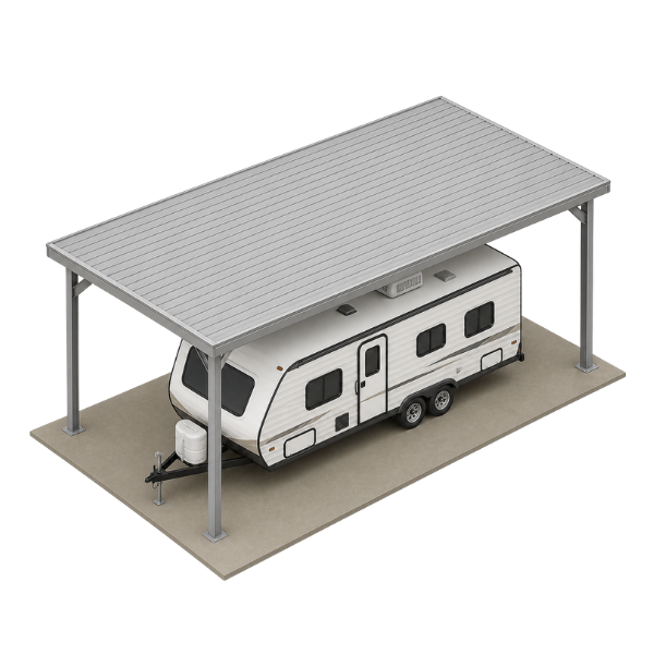 Covered 12 by 30 RV storage illustration